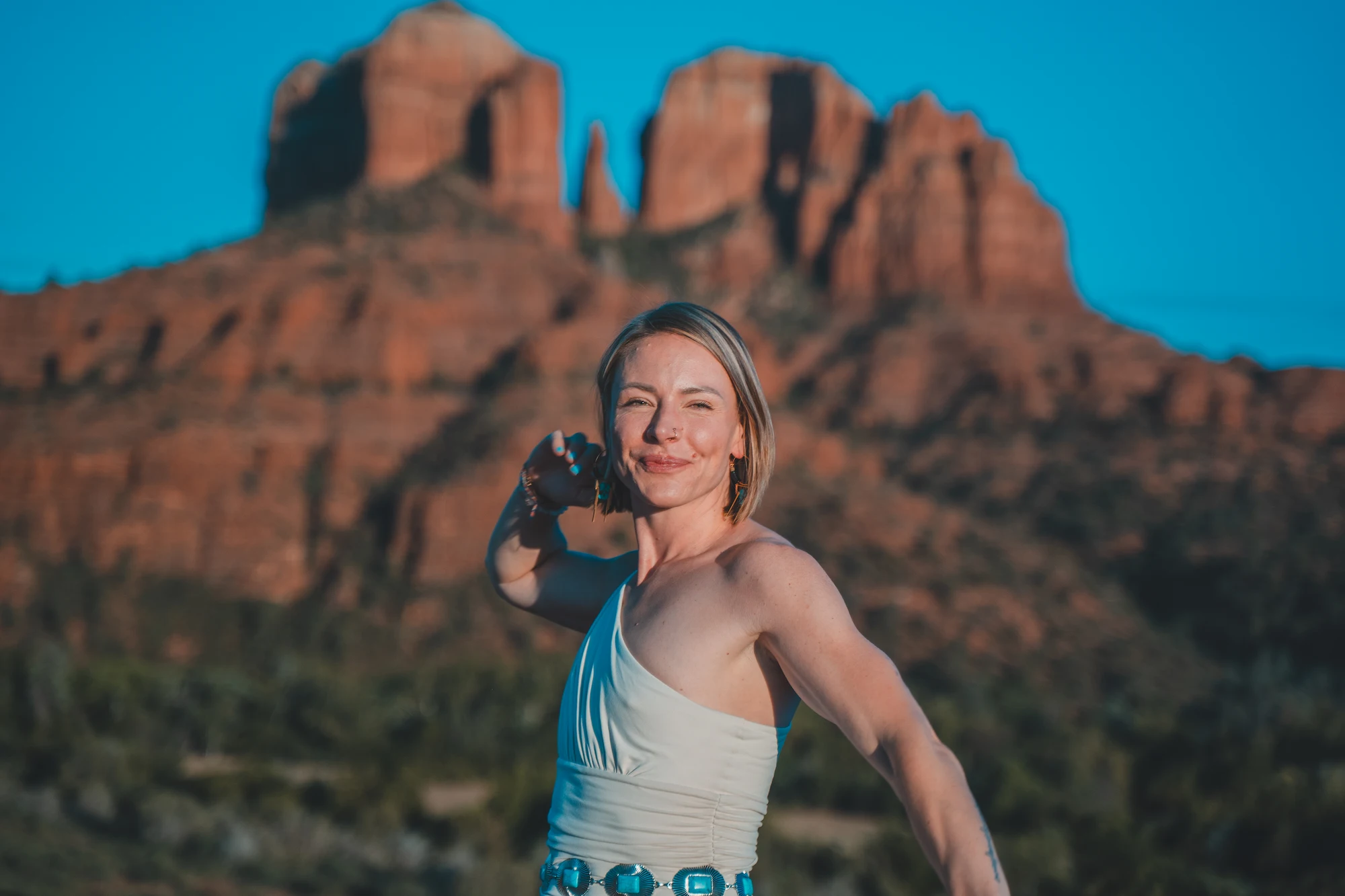 Chelsea at Cathedral Rock, Sedona